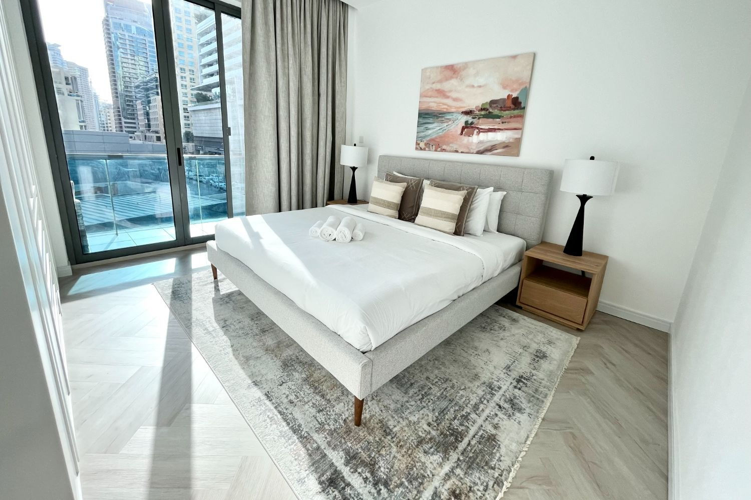 Bedroom with Dubai Marina view