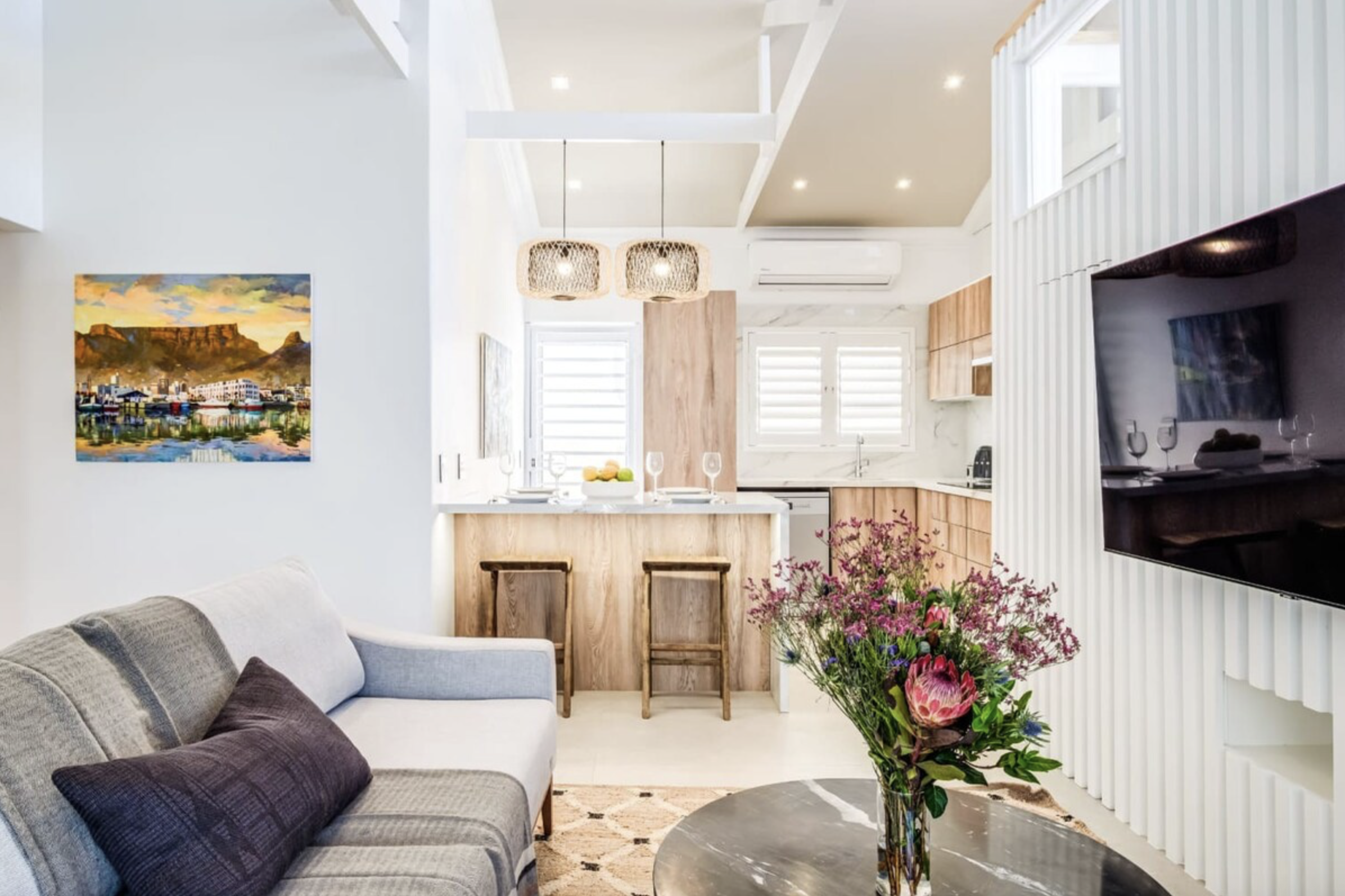 Open plan living and kitchen
