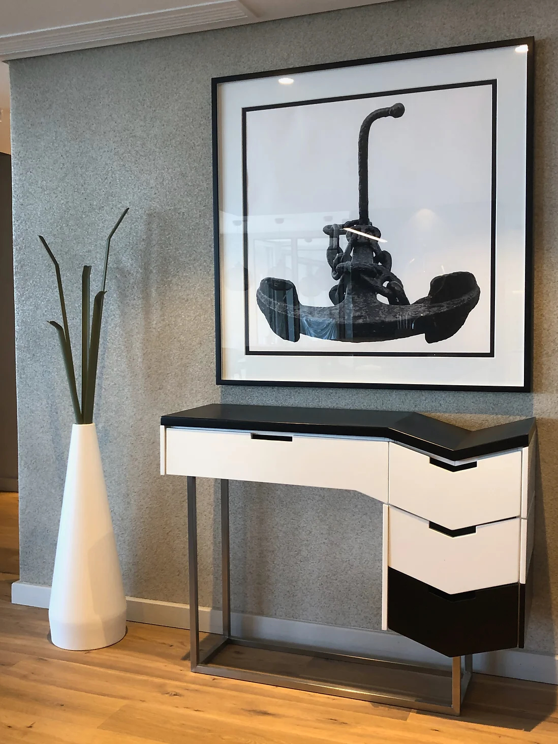 Entrance console and artwork