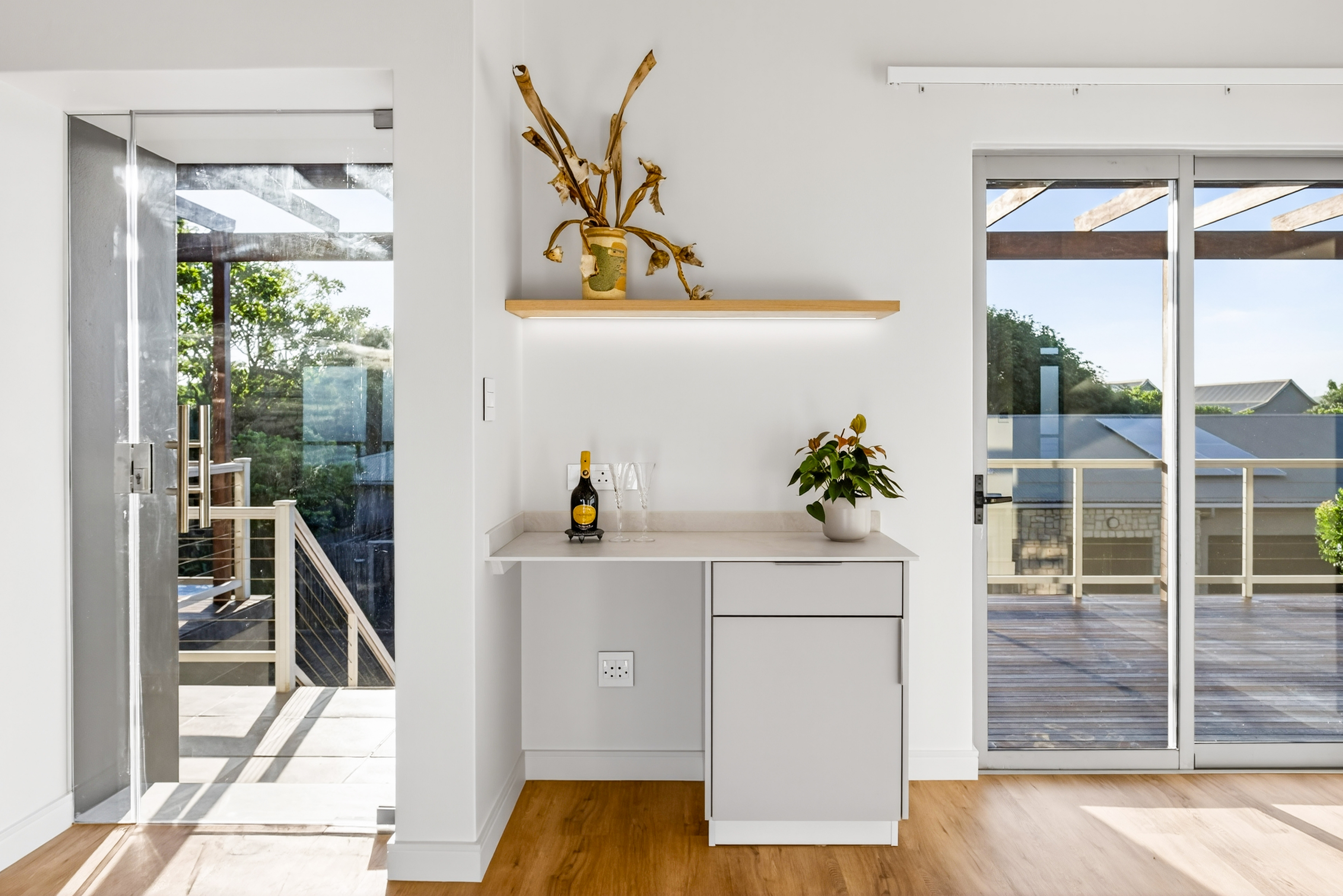 Drinks and bar area