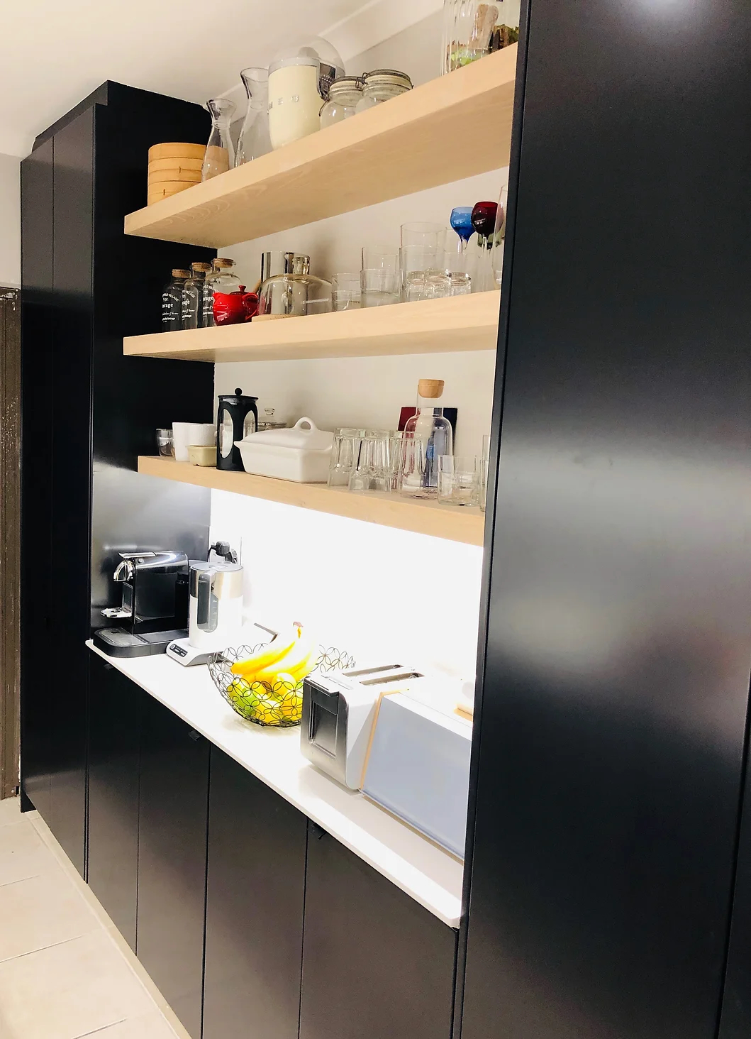 Pantry and open shelving